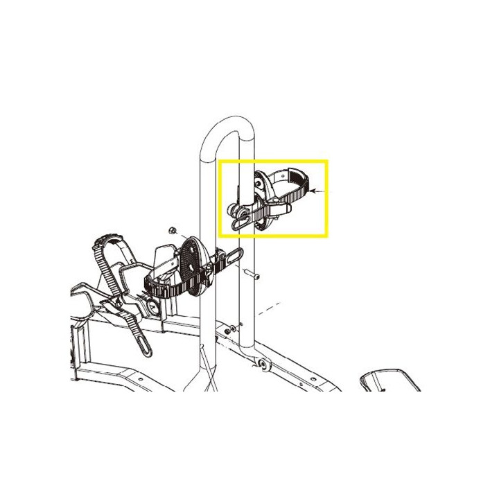 Craddle - systeem voor het vastzetten van de fietsframe