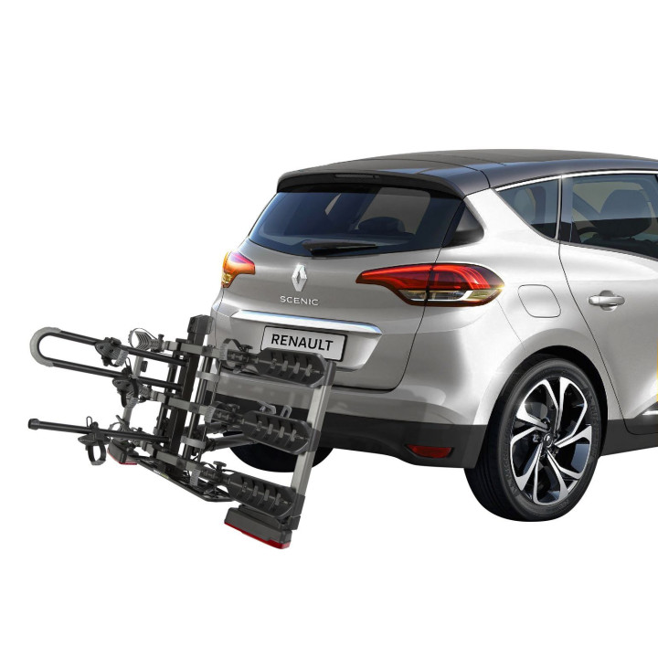 EAZZY 3 porte-vélo d'attelage - plateforme pliable 3 vélos