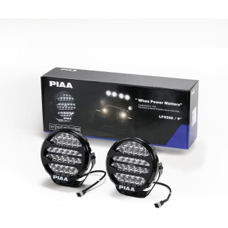 PIAA DKX595E Coppia di luci LED ausiliarie 23,4cm/ 9" – Luce bianca 5500K – Lunga portata potente – 4x4 / SUV