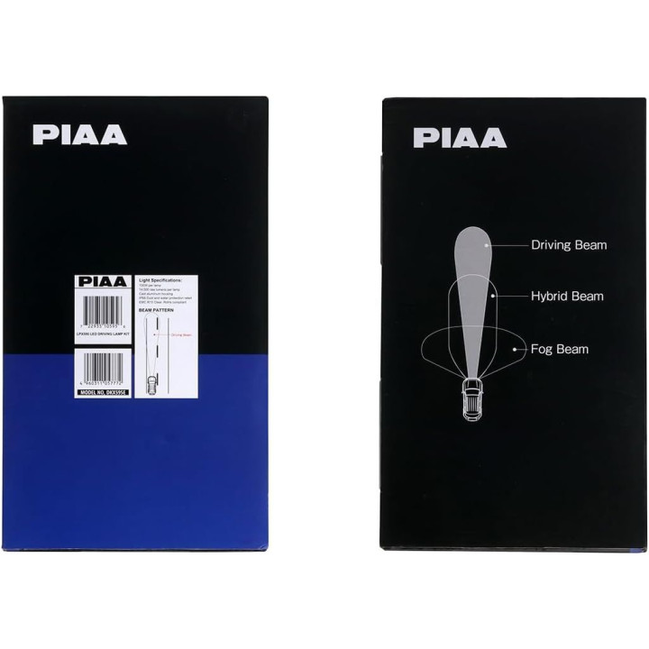 PIAA DKX595E Coppia di luci LED ausiliarie 23,4cm/ 9" – Luce bianca 5500K – Lunga portata potente – 4x4 / SUV