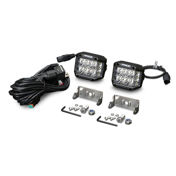 PIAA DKQE39E Pair of cubic auxiliary LED lights 5600K (9.7 × 8.9 × 7.3 cm) - Long-range lighting - Auto / 4x4 / Motorcycle