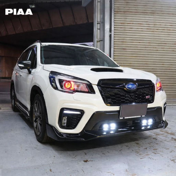 PIAA DK220R1 Paire de feux auxiliaires LED 6,3 cm – Blanc 6000K – Éclairage longue portée – Auto / Off-road / Moto