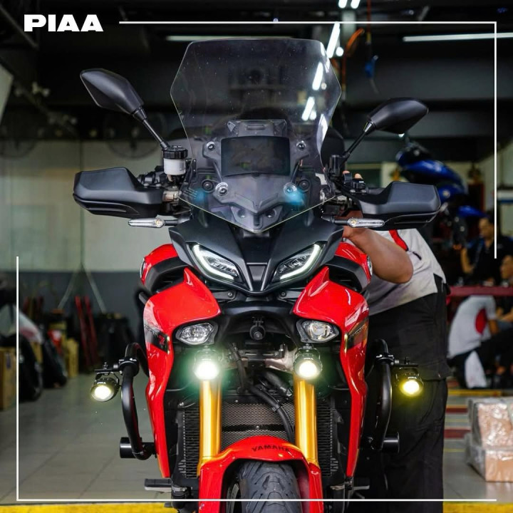 PIAA DK220R1 Paire de feux auxiliaires LED 6,3 cm – Blanc 6000K – Éclairage longue portée – Auto / Off-road / Moto