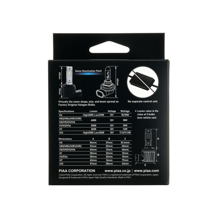 Pairs of LED bulbs conversion for H4 6600K/18W headlights