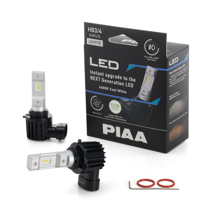 PIAA LEH171E Pair of LED Bulbs conversion for HB3/HB4/HIR1/HIR2 6600K/18W headlights