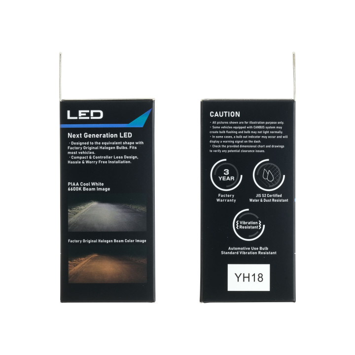 PIAA LEH171E Par de bombillas LED de conversión para faros HB3/HB4/HIR1/HIR2 6600K/18W
