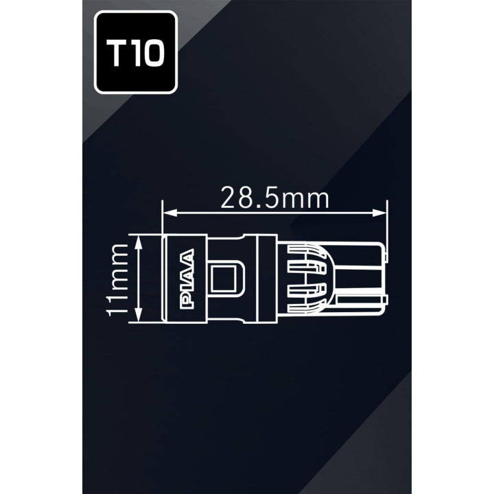 PIAA LER141 Paar LED-lampen Binnen T10 – Welkom Blauw dan Wit 6600K – 100 lm – Interieurverlichting 12V