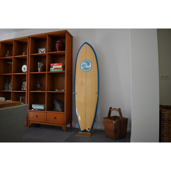 support planche de surf en bois