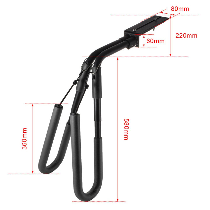Porte-Surf pour porte-bagage vélo ou scooter