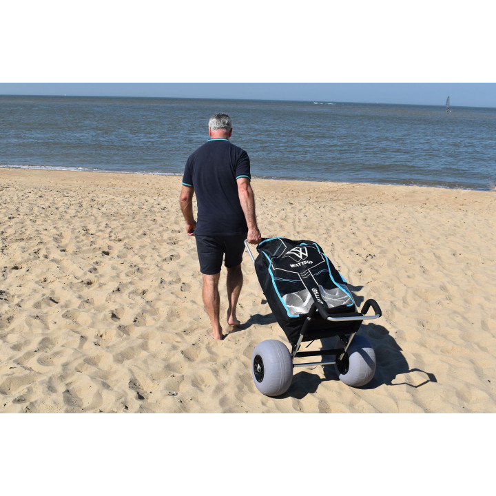 Diable en Alu pour paddle avec roues ballon idéales pour le sable
