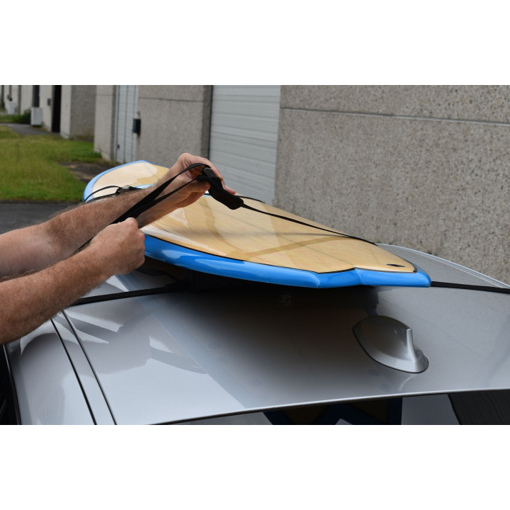 2 barres de toit souples pour surf ou paddle