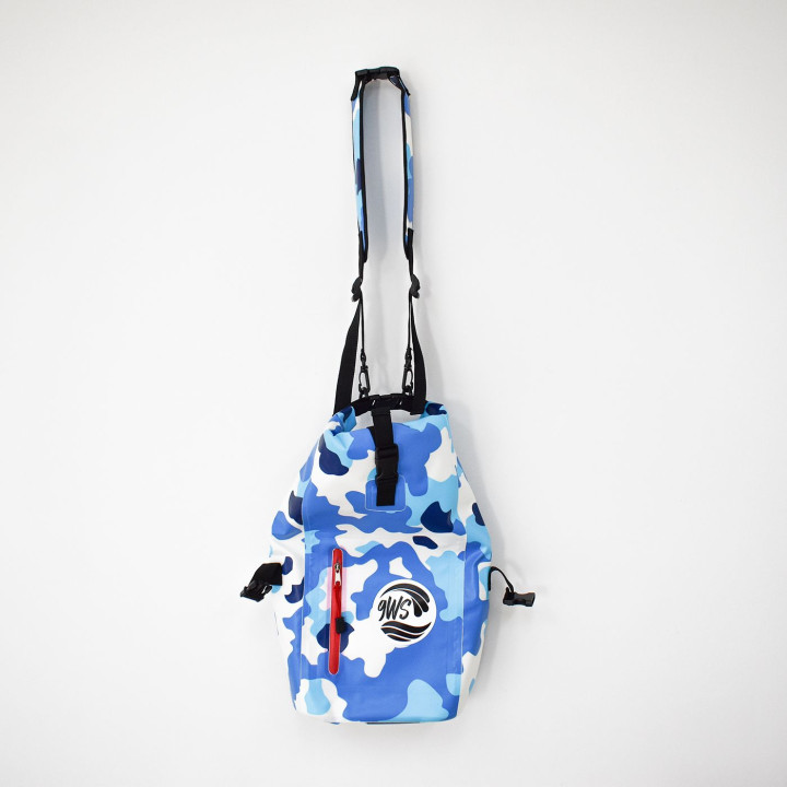 Sac à dos étanche de 25l bleu camouflage