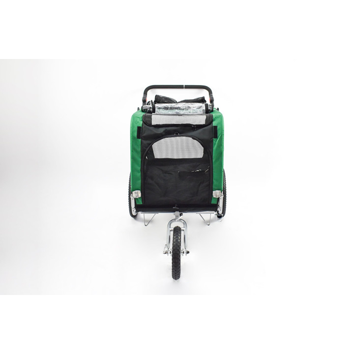 Rimorchio per bicicletta 2in1 per cani XL in alluminio con sospensione