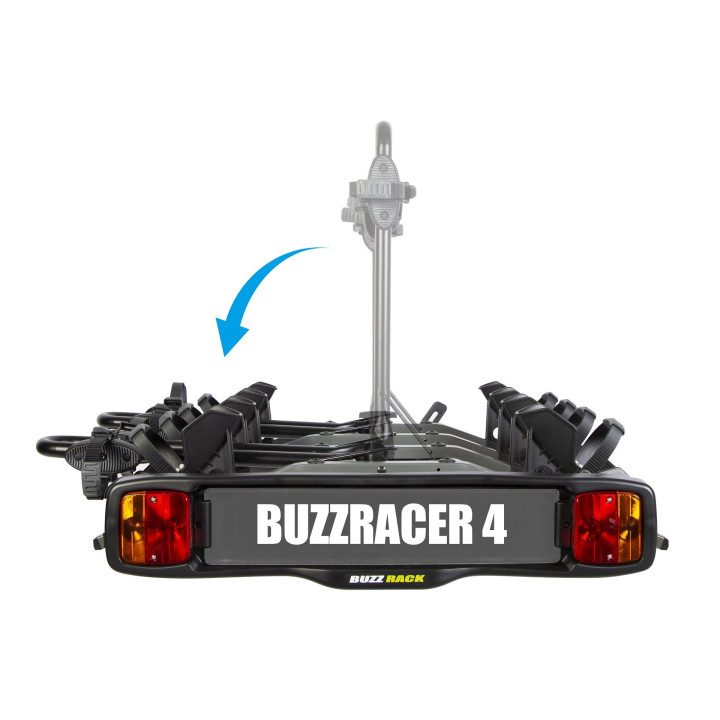 BUZZRACER 4 Porte-vélo sur attelage- plateforme 4 vélos