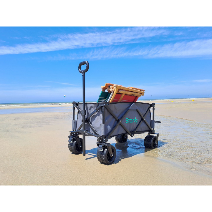 Foldable beach cart
