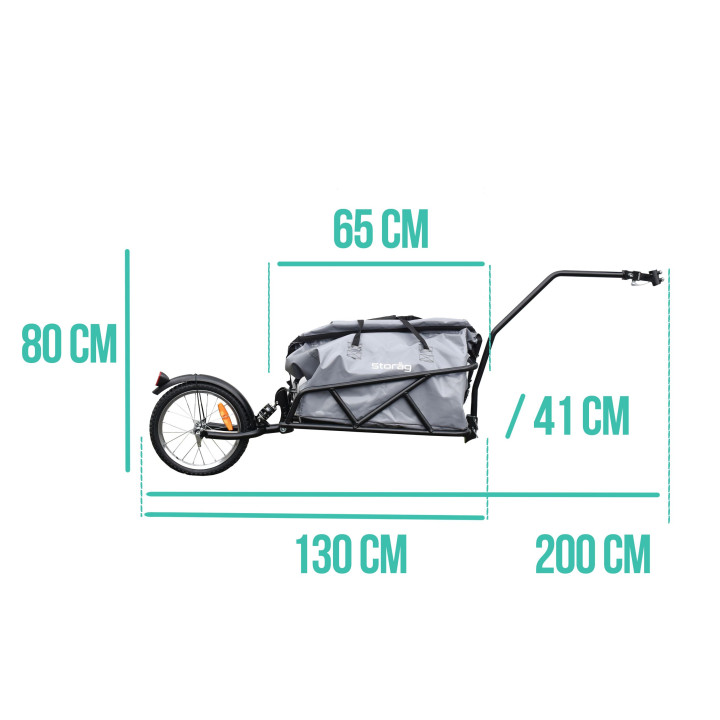 SUSPENDED 1-WHEEL TRAILER + BAG