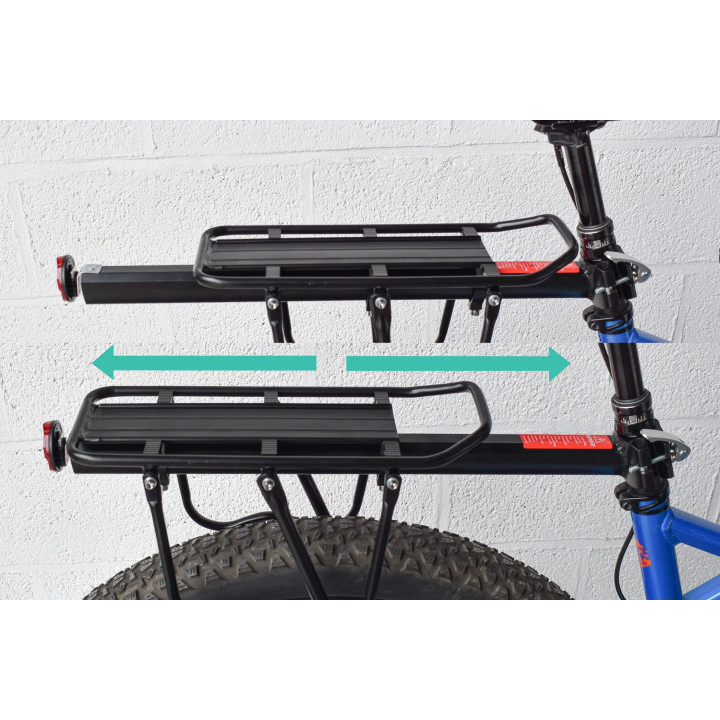 Portaequipajes trasero ajustable para bicicleta