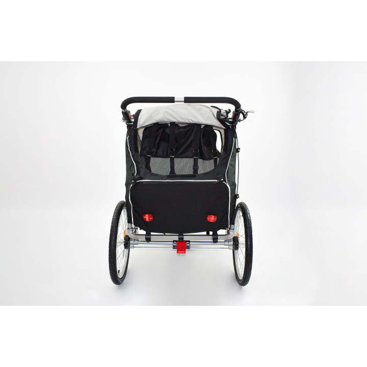 Anhänger 2 Kinder Alu 2in1 Fahrrad und Jogger