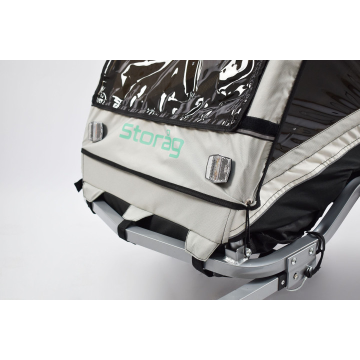 Rimorchio 2 bambini in alluminio 2in1 bici e jogger