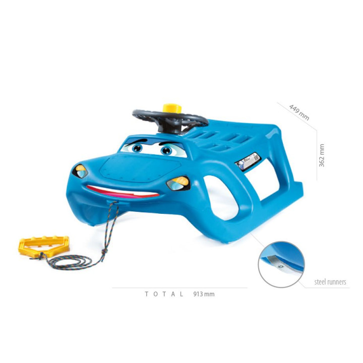Trineo infantil con volante - azul
