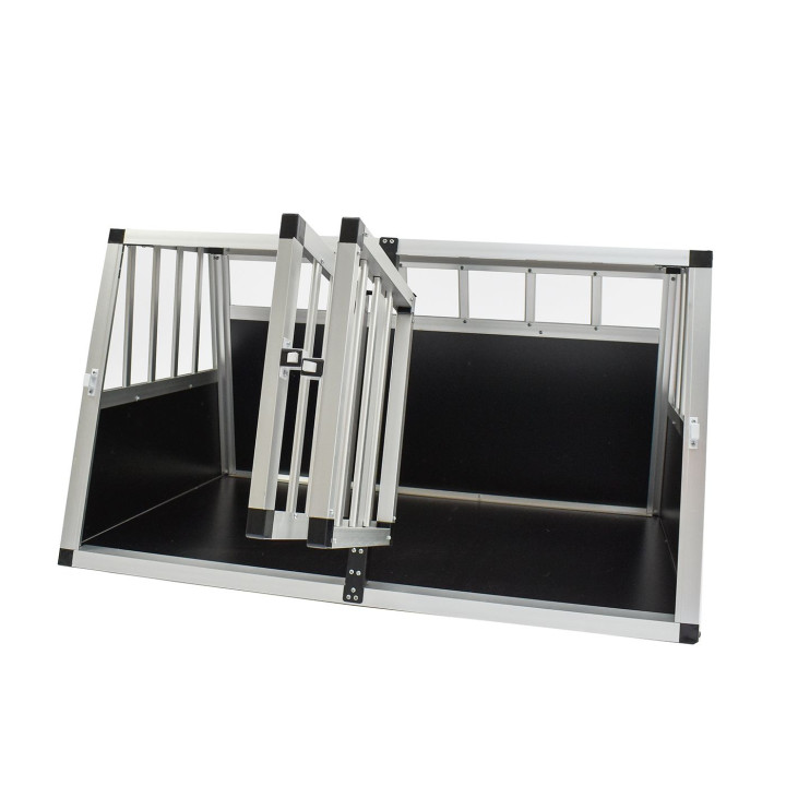 Jaula para perros tubo de aluminio CUADRARE 68x89x50 tamaño M - 2 puertas