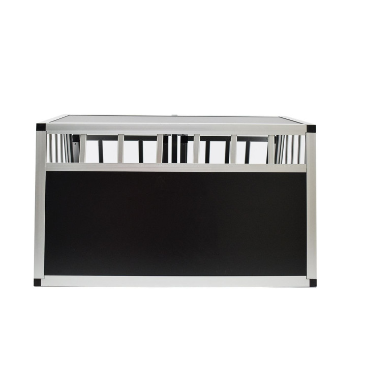 Cage pour chien tube alu CARRE 68x89x50 taille M - 2 portes