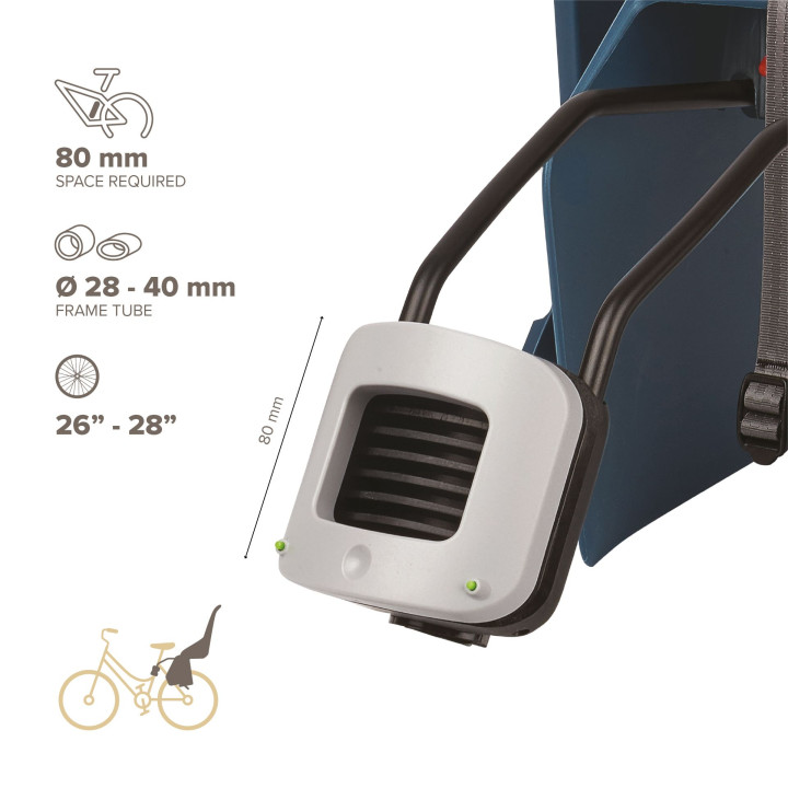 Siège vélo enfant de 9 mois à 5 ans fixation arrière cadre vélo - Polysport Guppy Maxi