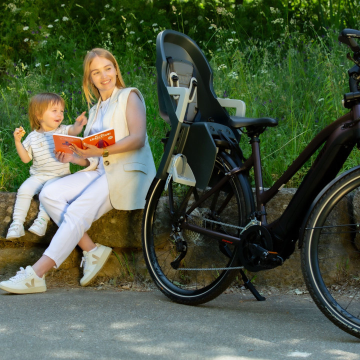 Siège vélo enfant de 9 mois à 5 ans fixation porte bagage - Polysport Guppy Maxi