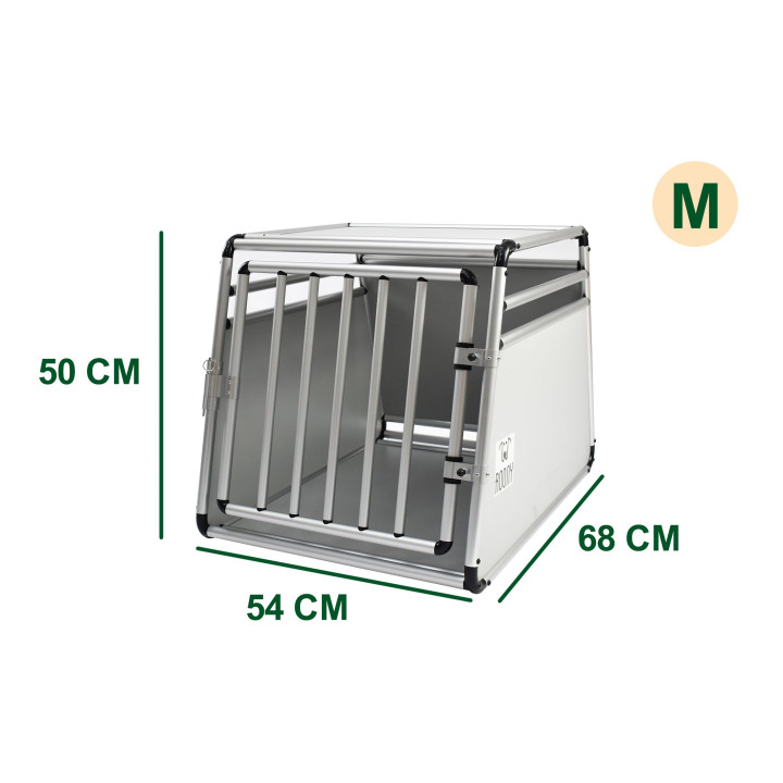 Cage pour chien tube alu rond taille medium 68x54x50