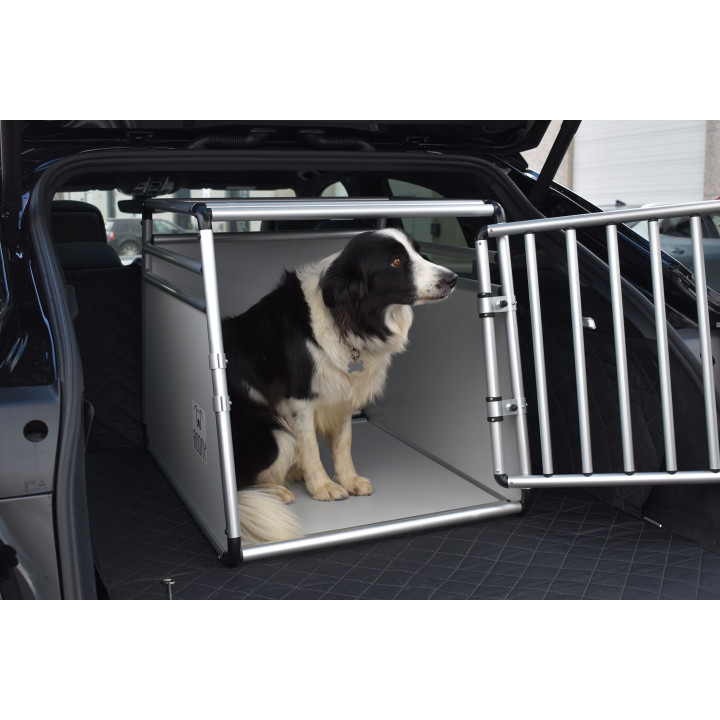 Cage pour chien tube alu rond taille large 80x60.5x64