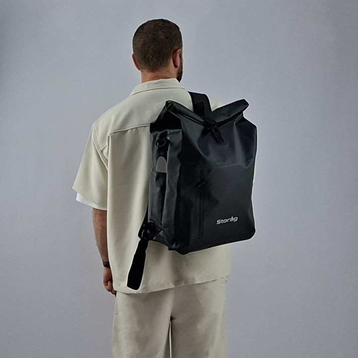 Borsa da bicicletta impermeabile 25L Storåg . Funzioni 3 in 1 - Borsa laterale per portabagagli, borse e borsa a tracolla - 100%
