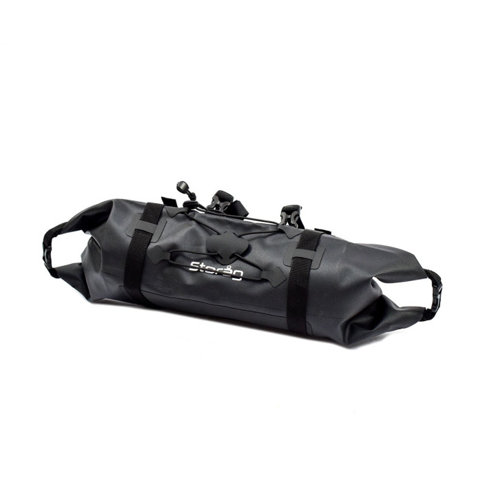 9L Storåg Waterproof Bike Handlebar Bag - 600D TPU Waterproof Handlebar Bag - Double Sided Roll-Top Closure - Velcro Attachment 