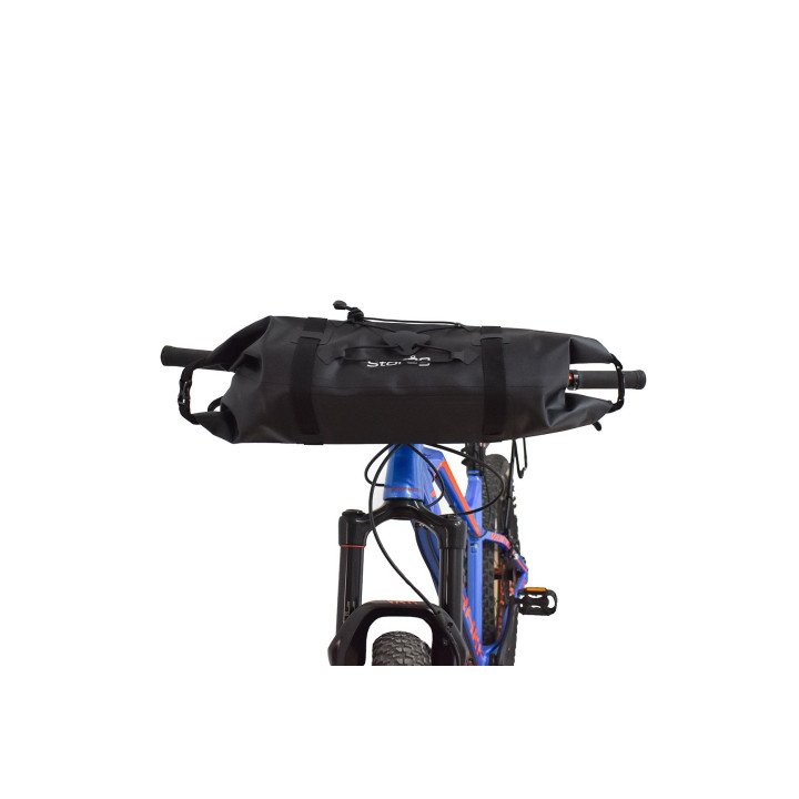 Sac Guidon Vélo Étanche 9L Storåg – Sac de Guidon Waterproof 600D TPU – Fermeture Roll-Top Double Face – Fixation Velcro – Éléme